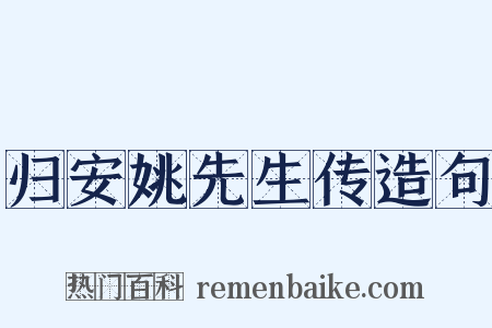 归安姚先生传造句是什么意思的图片